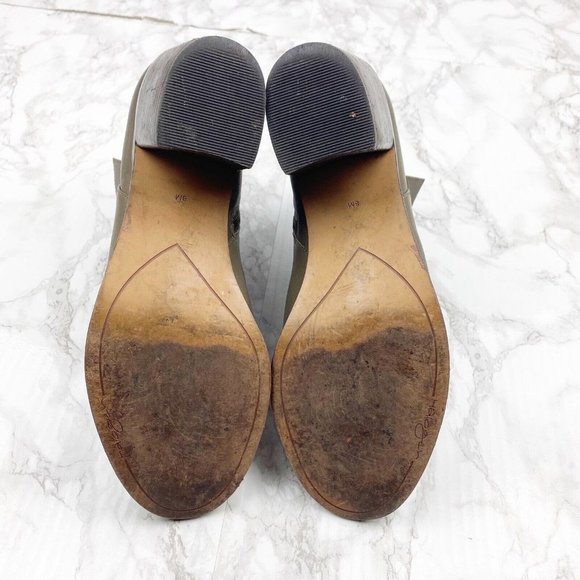 Halogen Glenna Leather Ankle Booties Block Heel Ankle Strap Womens Size 8 - Picture 5 of 11